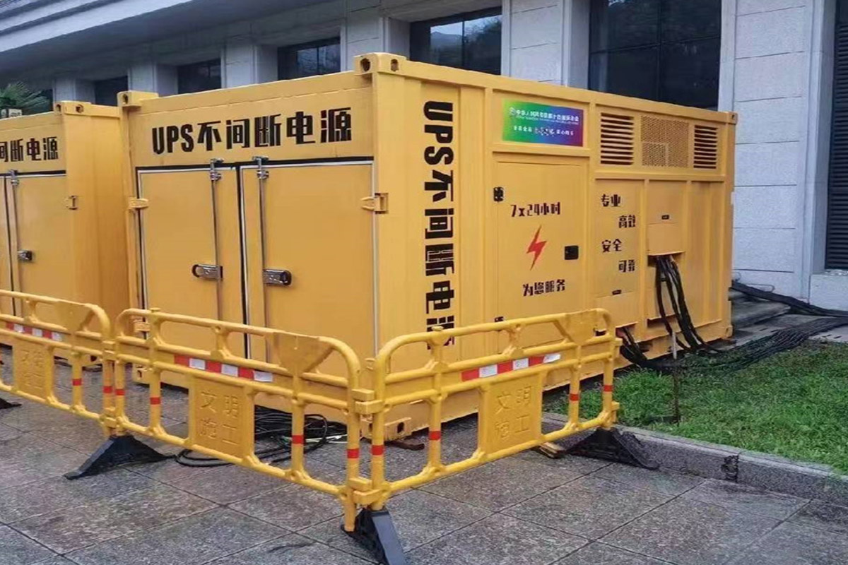 武清发电机租赁施工现场