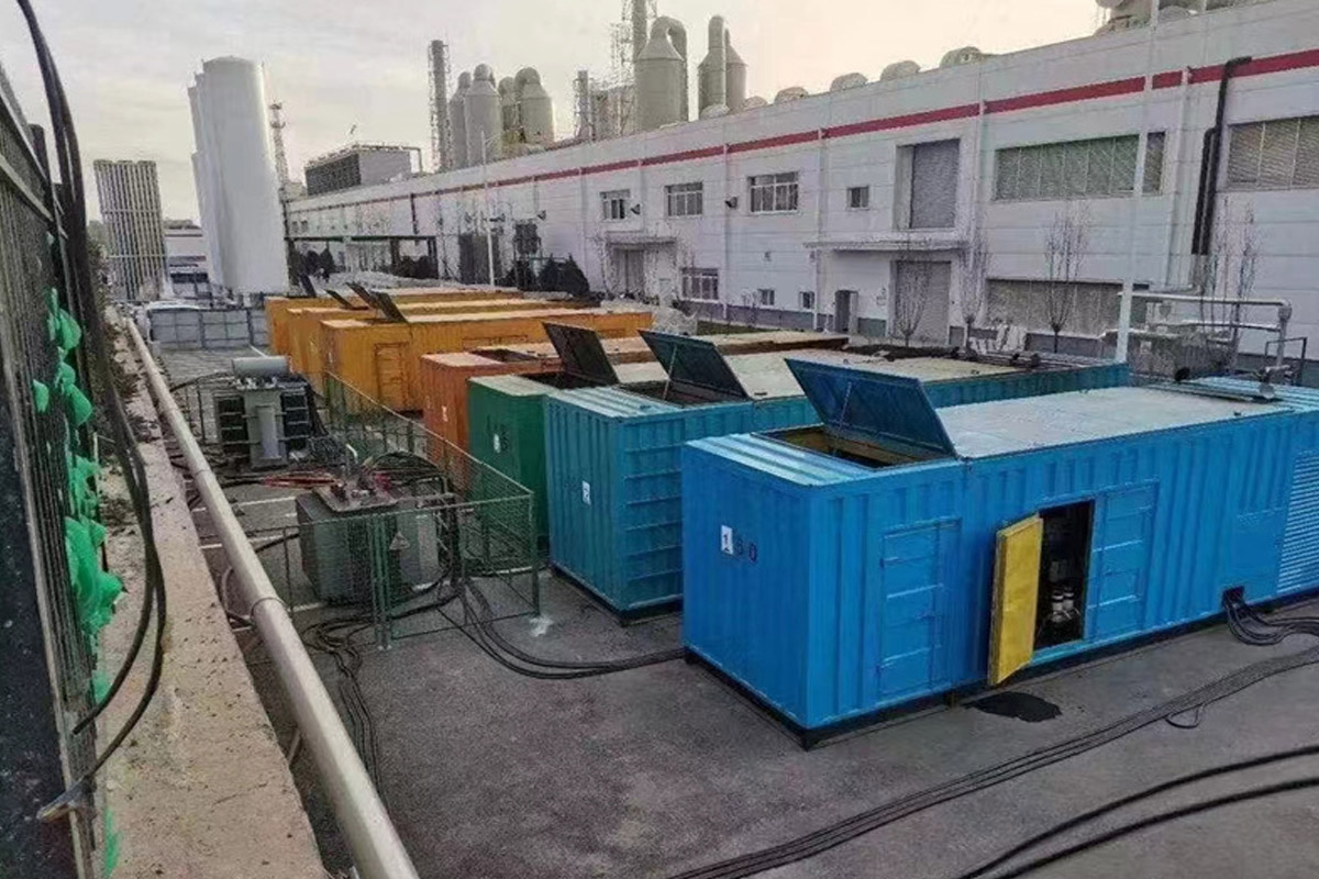 武清发电机租赁施工现场